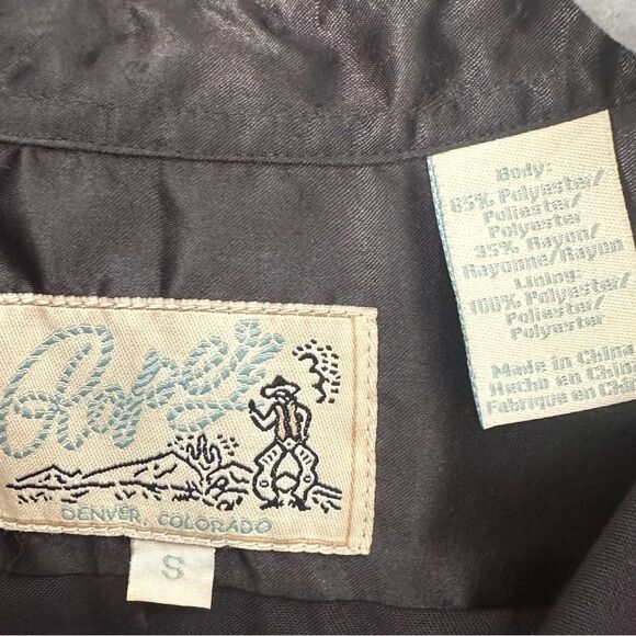 ROPER vintage women's snap down western shirt embroidered black on black size s - Picture 2 of 7